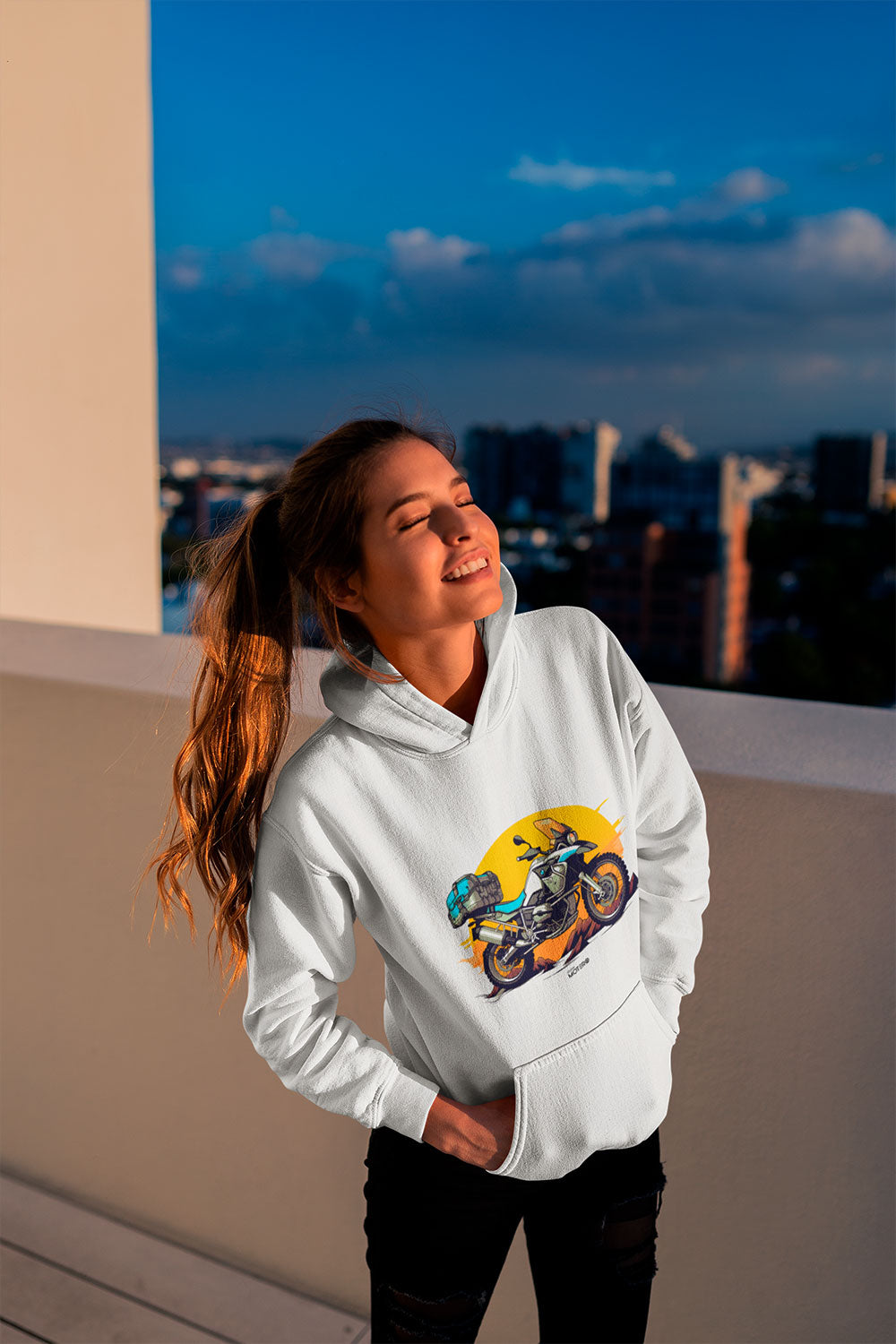 Sudadera unisex blanca diseño 153