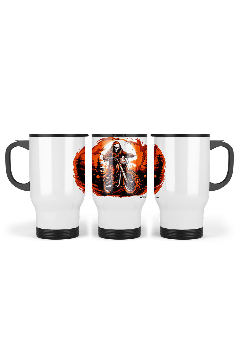 1 Termo acero con asa de plástico negro, capacidad de 16 oz Diseño 157