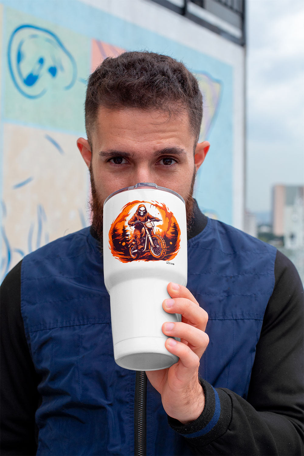 Termo tipo viajero de acero doble con capacidad de 20 oz Diseño 157