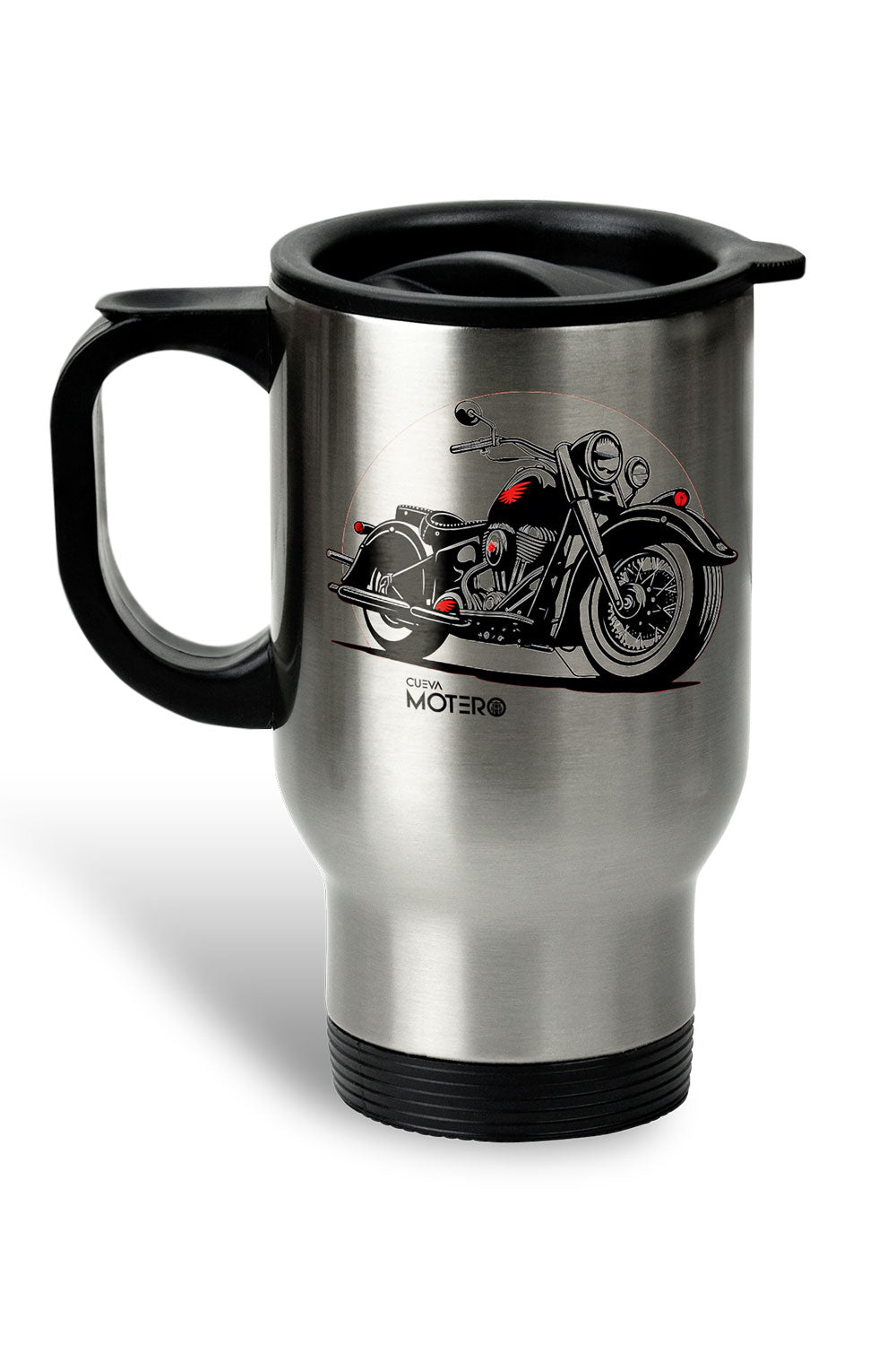 Termo acero con asa de plástico negro, capacidad de 16 oz Diseño 160