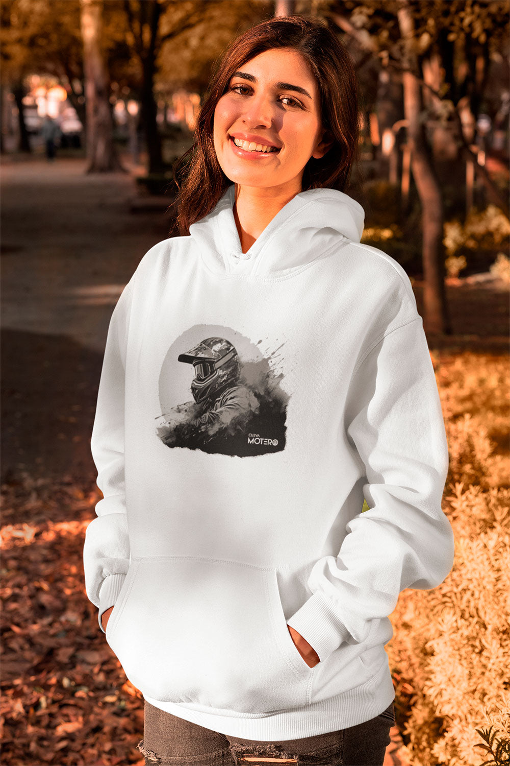 Sudadera unisex blanca diseño 161
