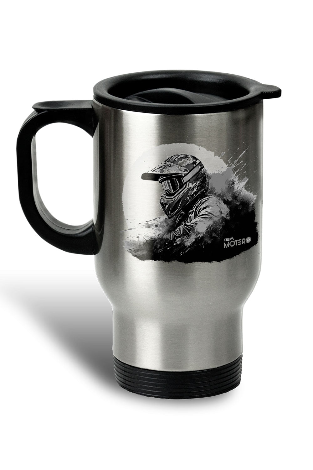 Termo acero con asa de plástico negro, capacidad de 16 oz Diseño 161