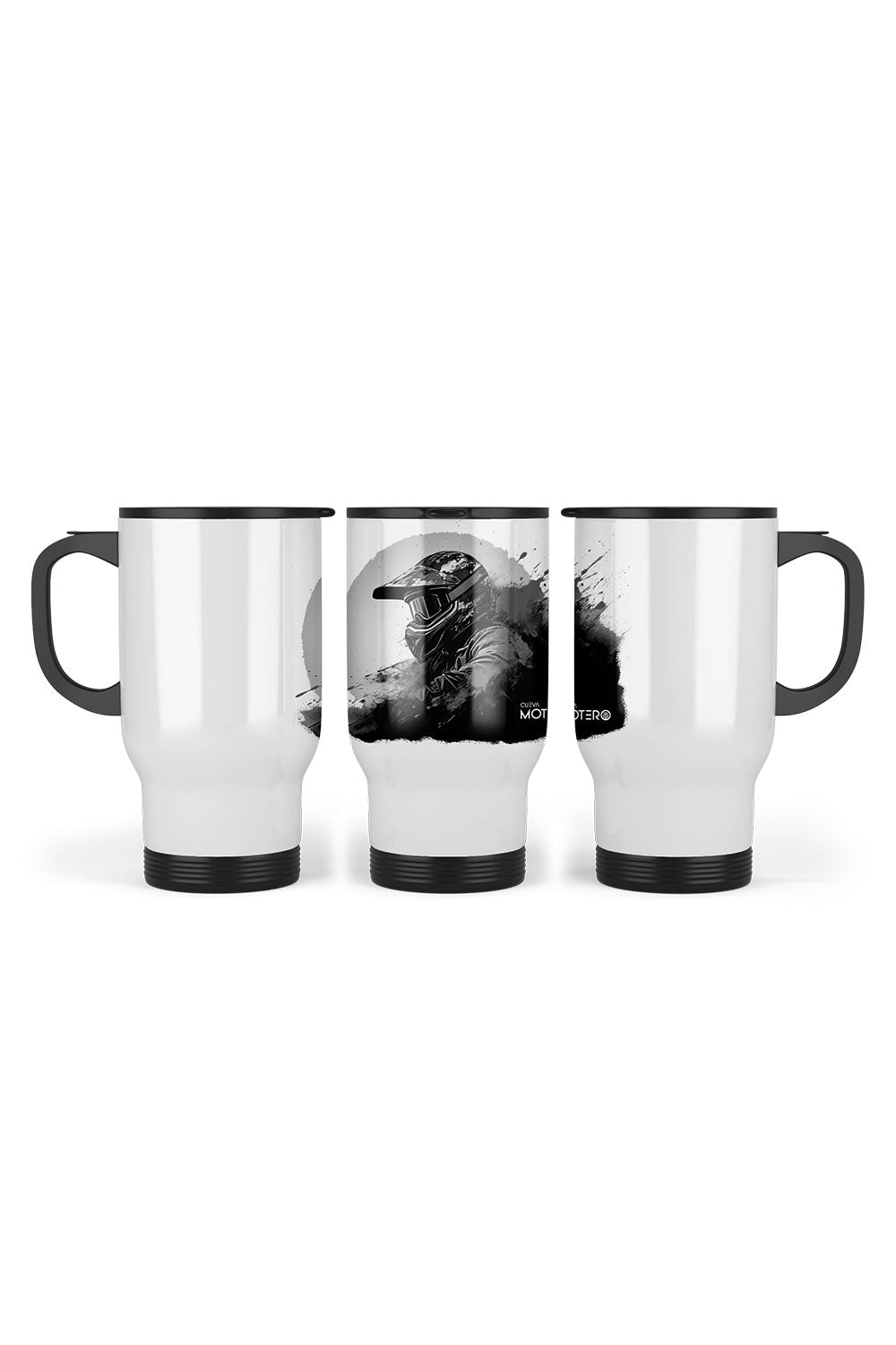 Termo acero con asa de plástico negro, capacidad de 16 oz Diseño 161