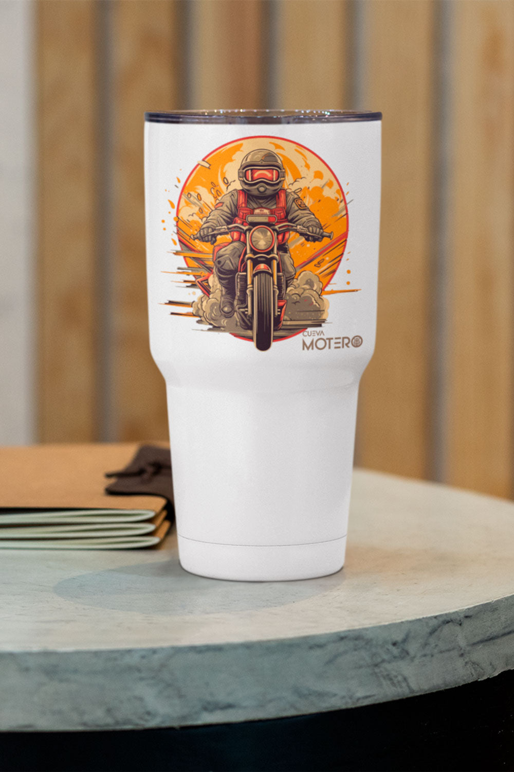 Termo tipo viajero de acero doble con capacidad de 20 oz Diseño 3