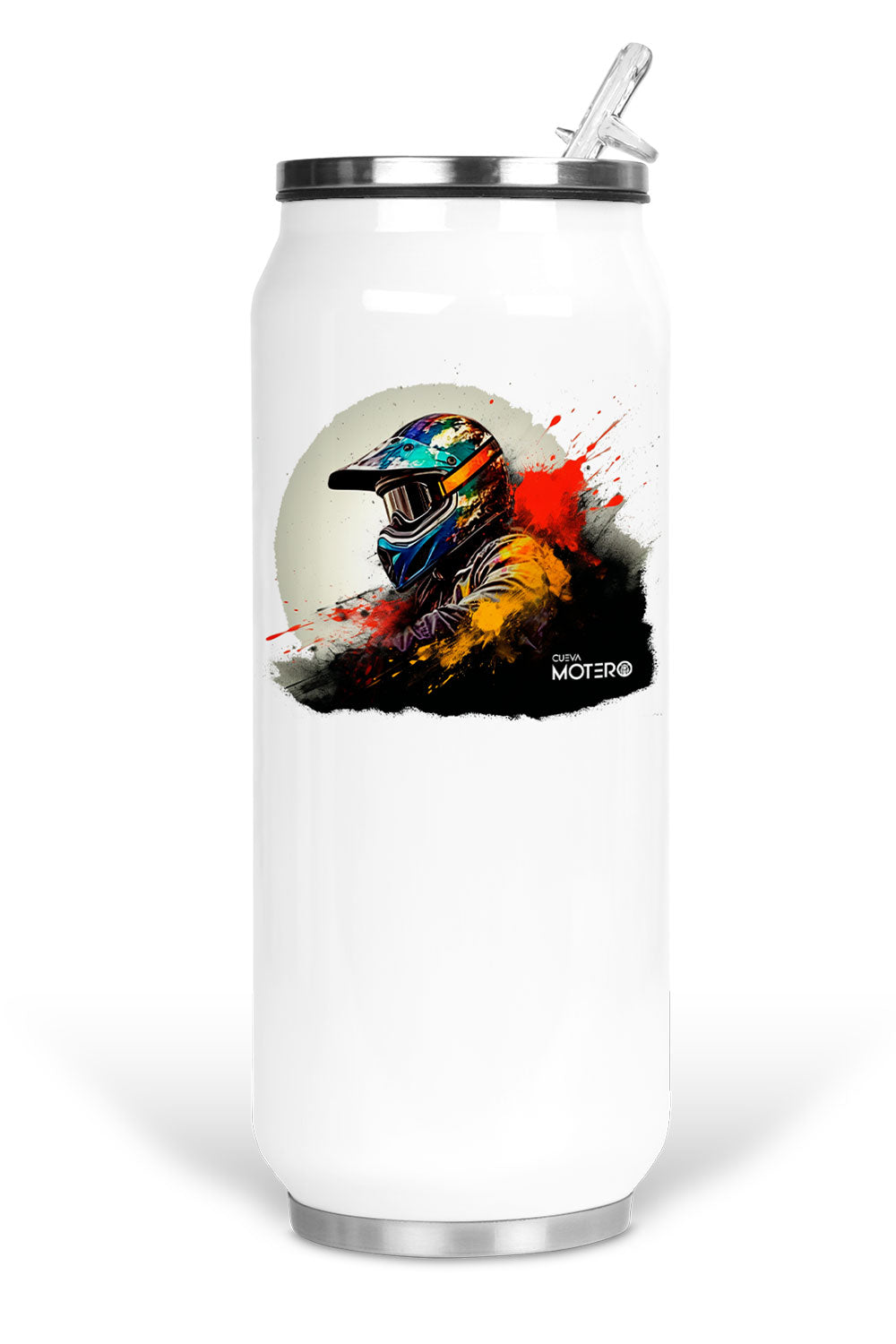 Termo de acero tipo lata de 450 ml con Diseño 49