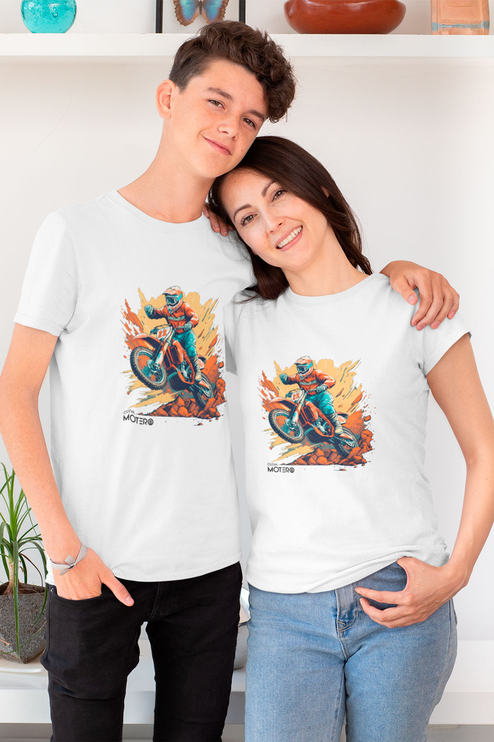 Playera poliéster blanca para niños diseño 6