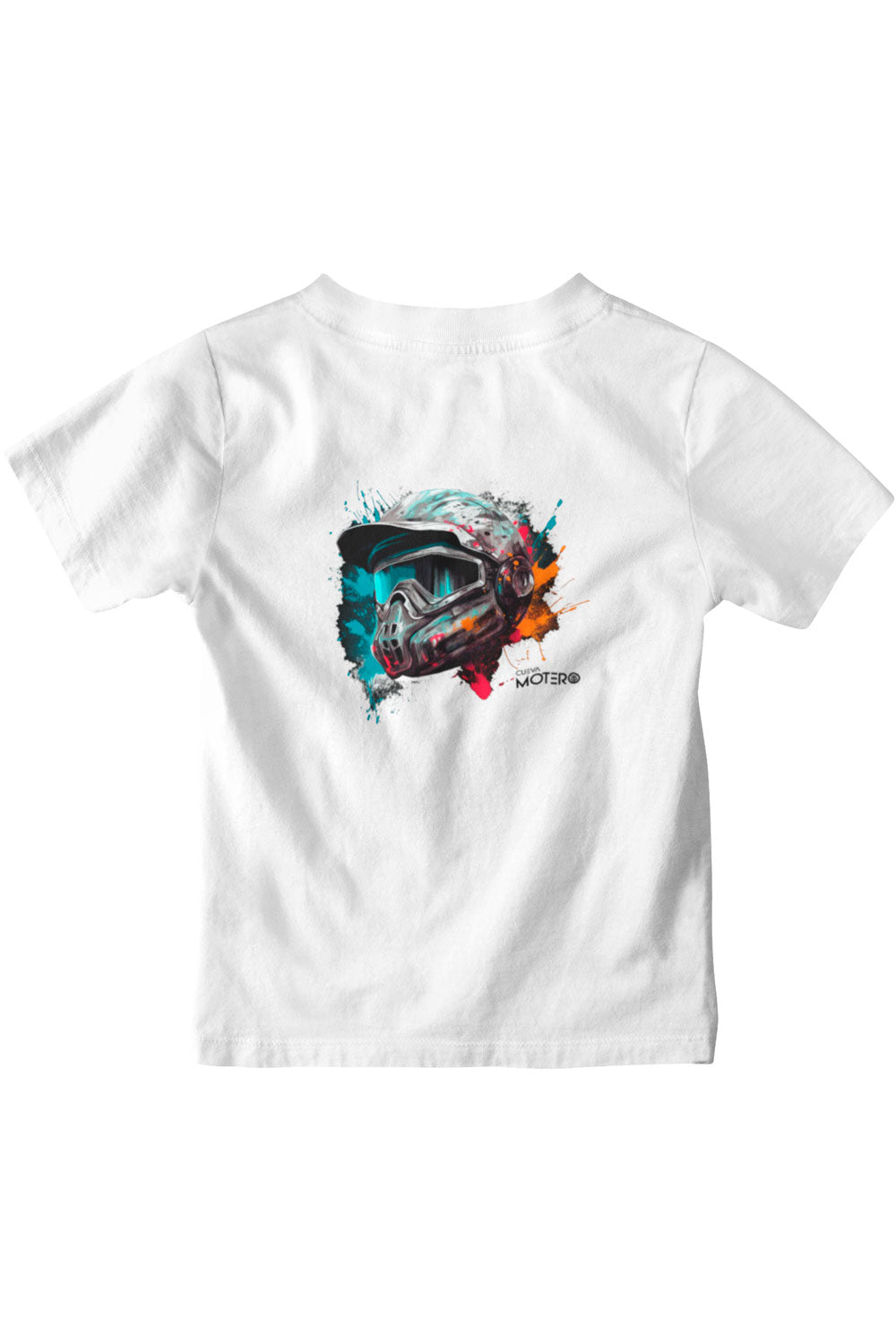 Playera poliéster blanca para niños diseño 67