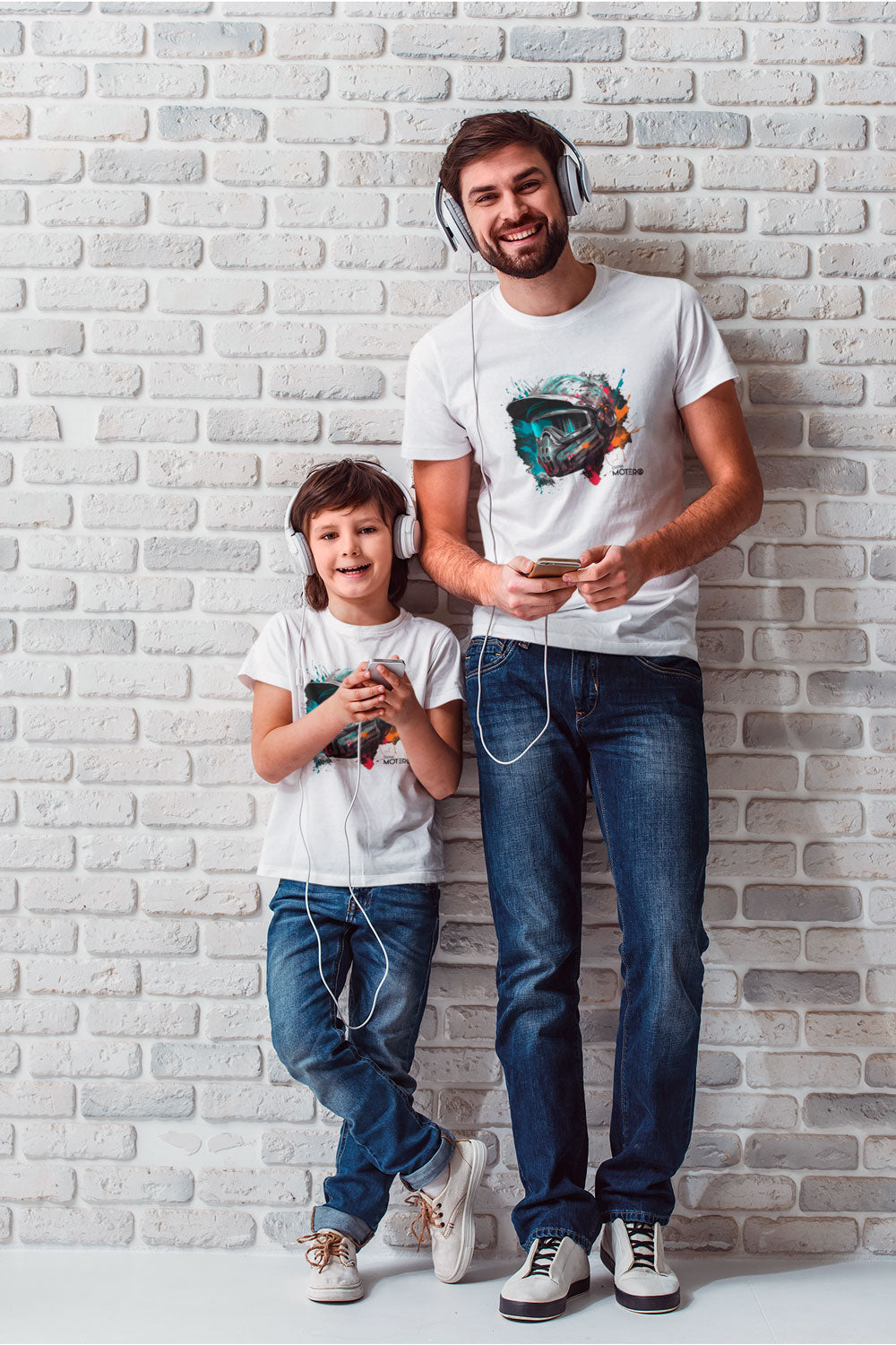 Playera poliéster blanca para niños diseño 67