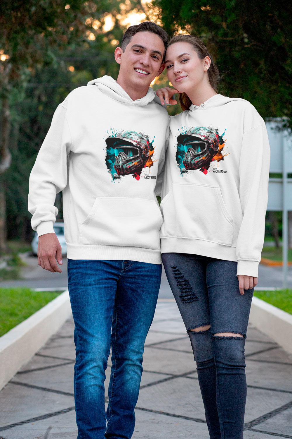 Sudadera unisex blanca diseño 67