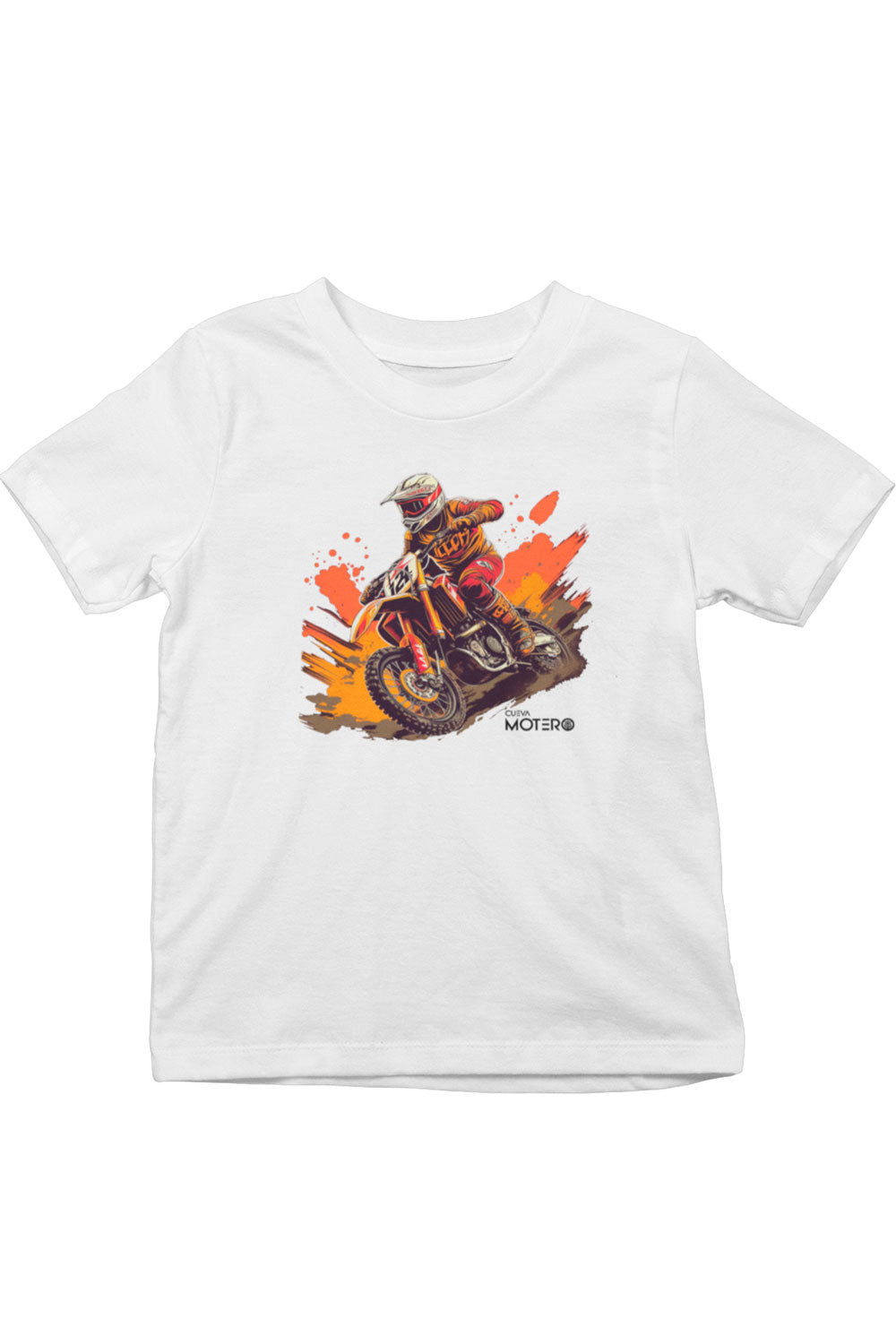 Playera poliéster blanca para niños diseño 8