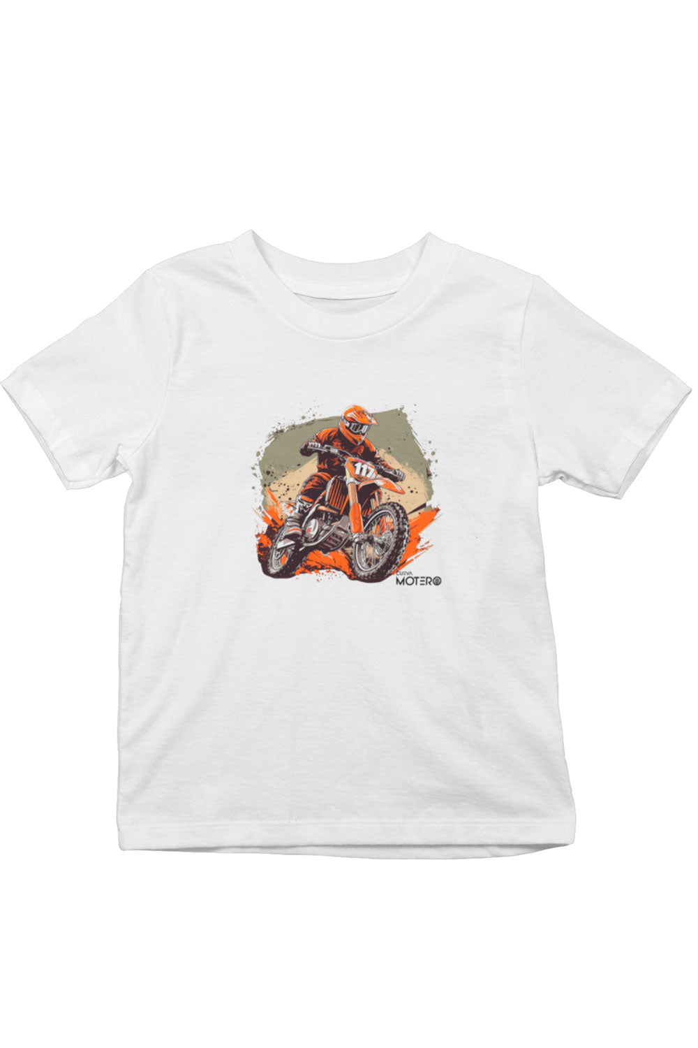 Playera poliéster blanca para niños diseño 9