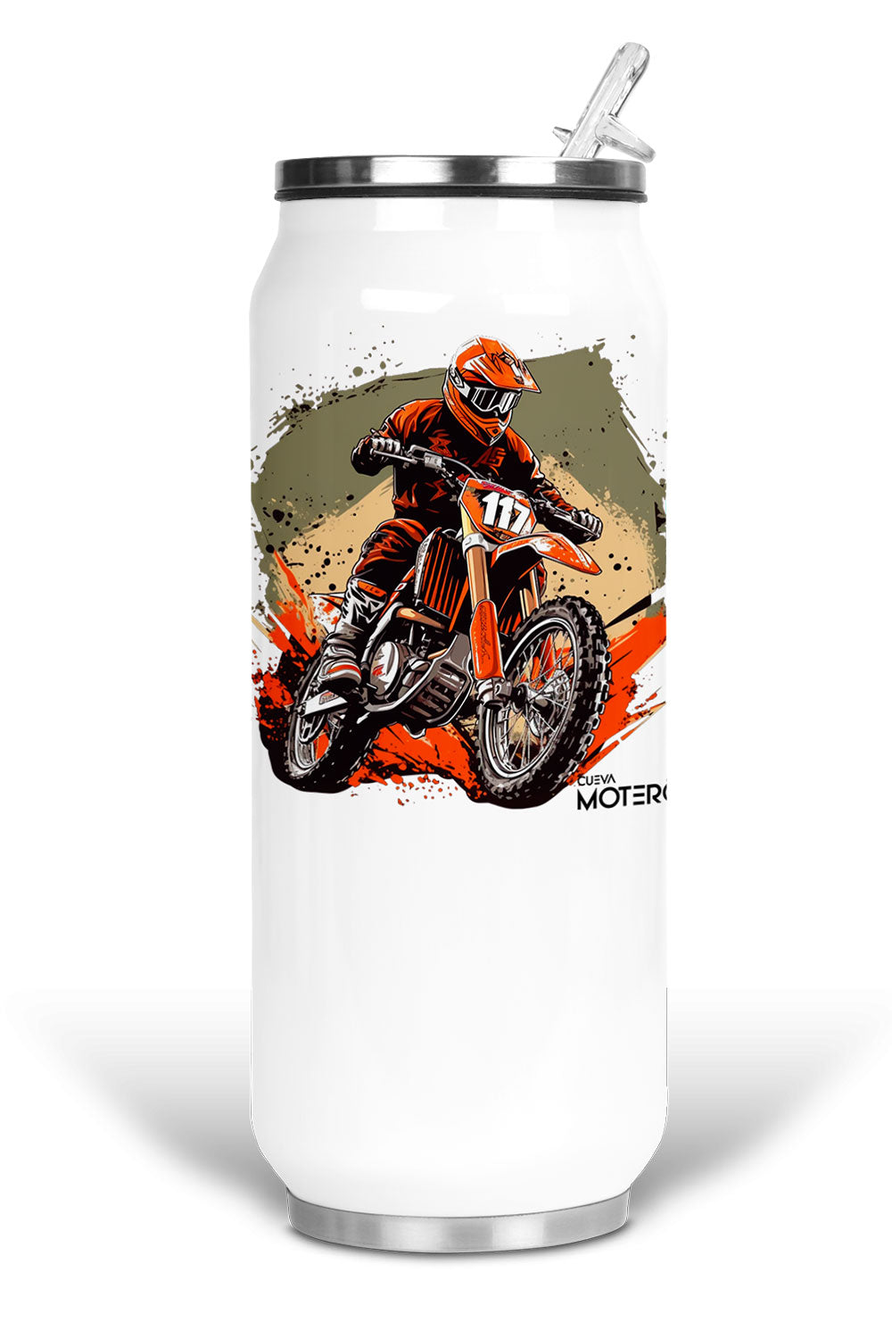 Termo de acero tipo lata de 450 ml con Diseño 9