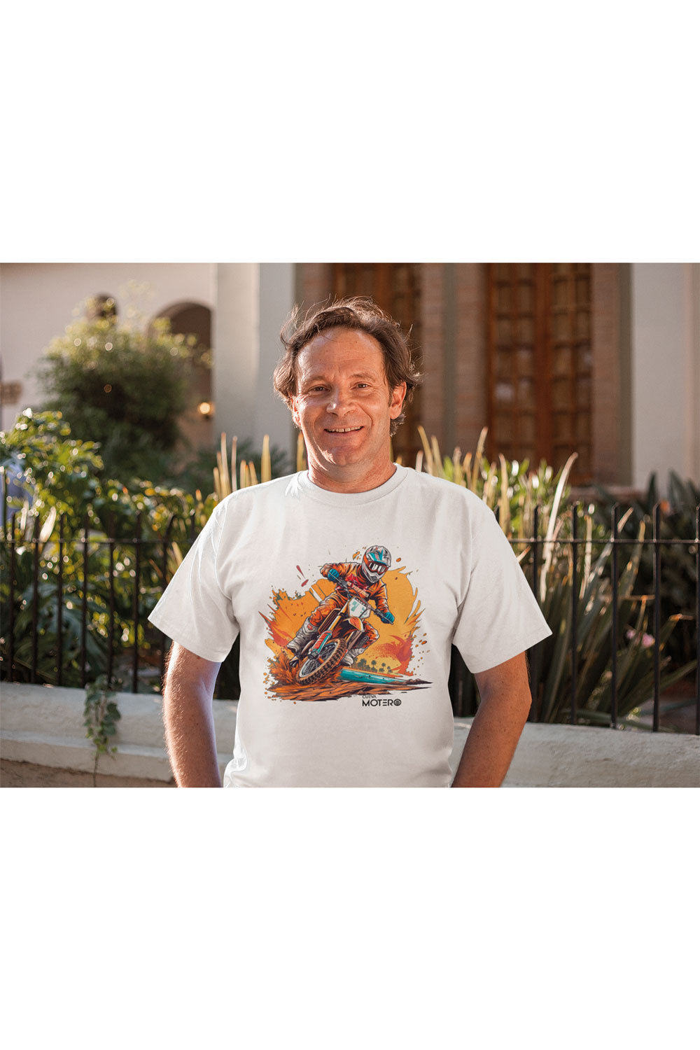 Playera de poliéster blanca para hombre Diseño 5