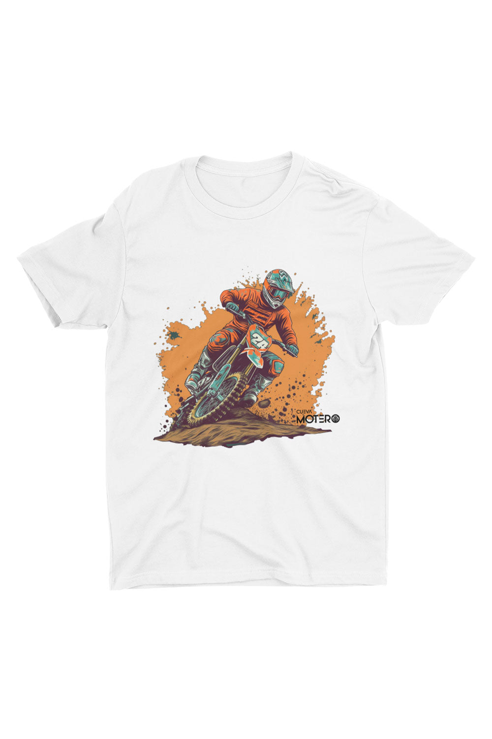 Playera de poliéster blanca para hombre Diseño 7