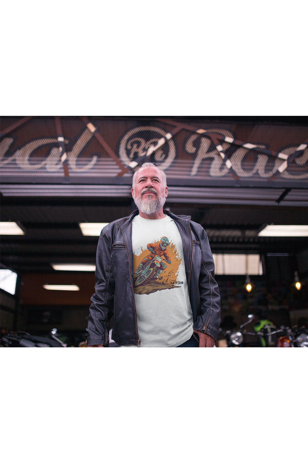 Playera de poliéster blanca para hombre Diseño 7