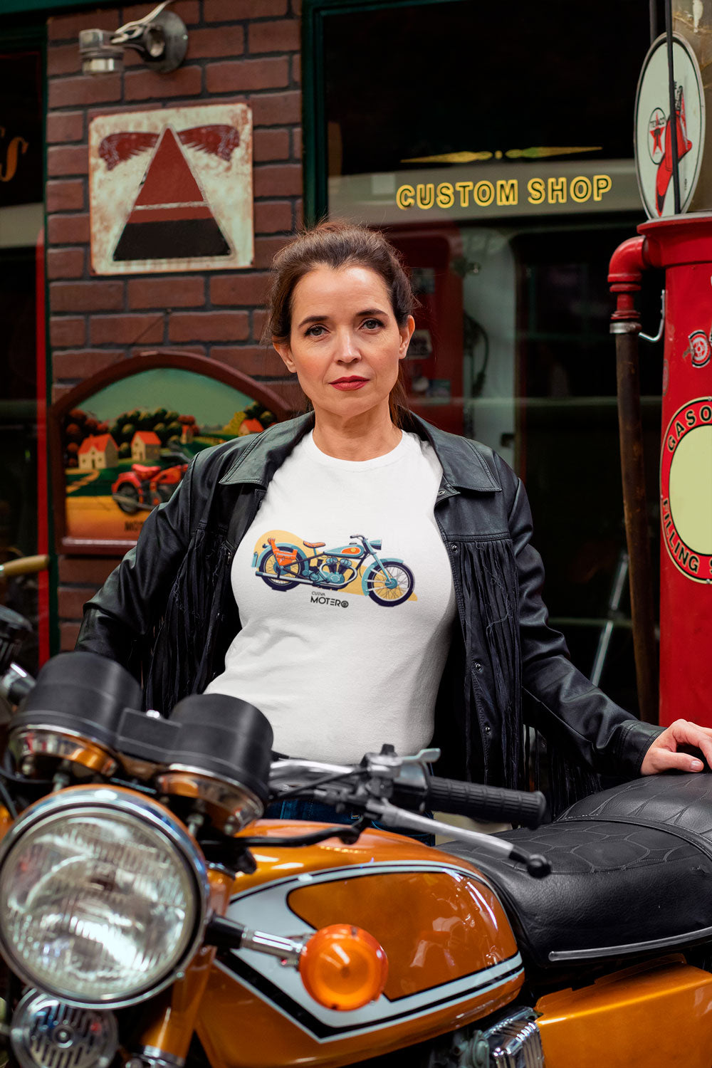 Playera poliéster blanca para mujer diseño 1