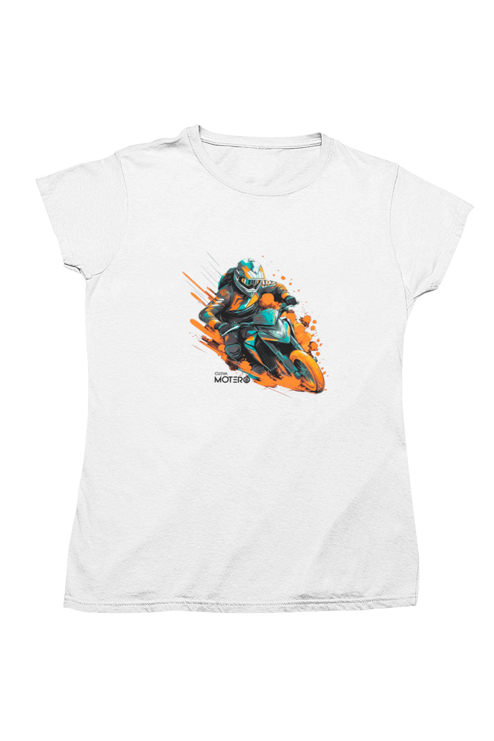 Playera poliéster blanca para mujer diseño 13