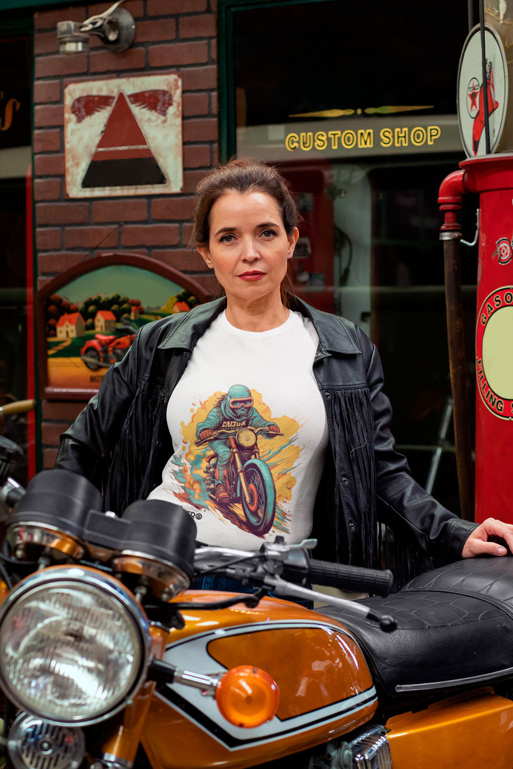 Playera poliéster blanca para mujer diseño 4