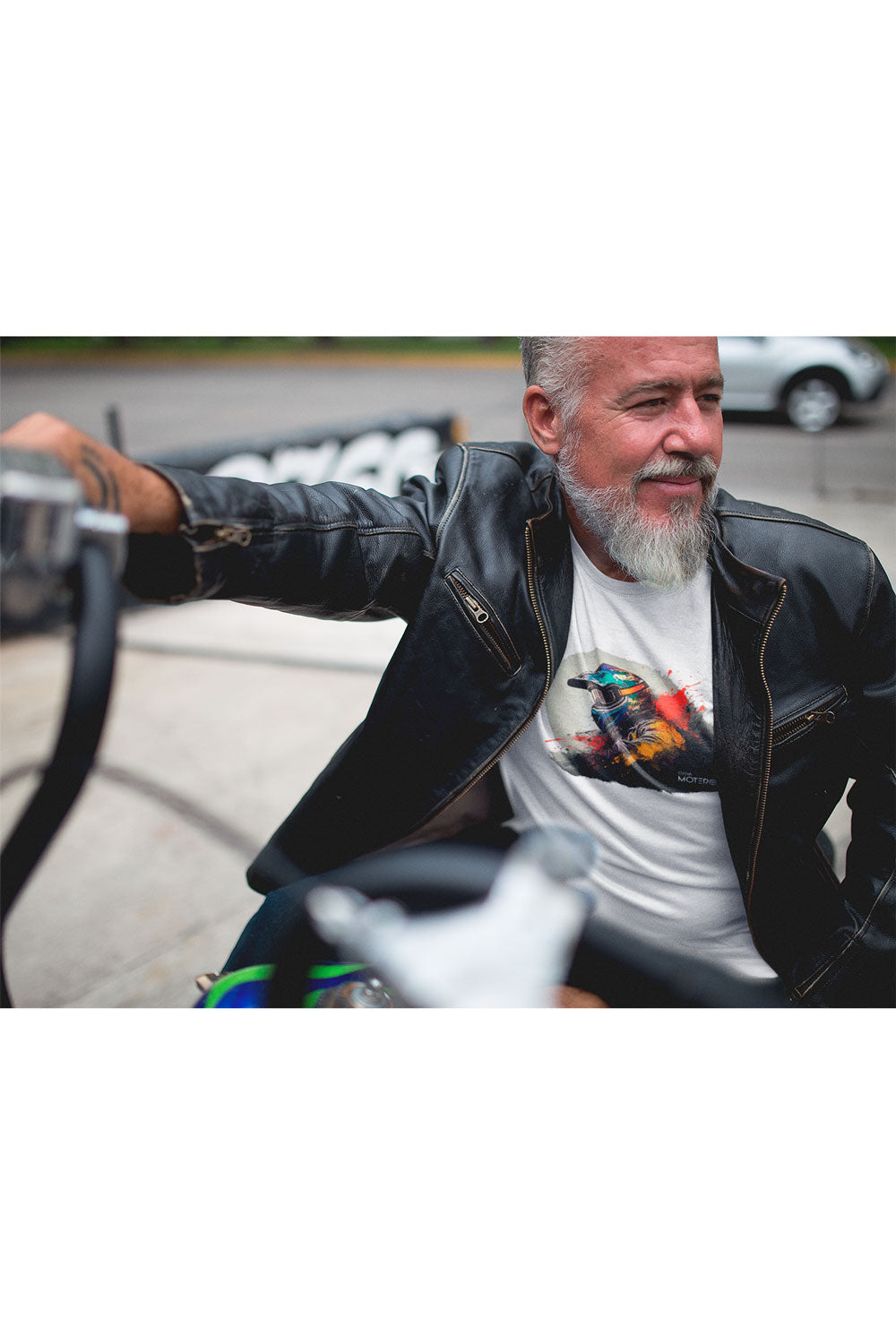 Playera de poliéster blanca para hombre Diseño 49