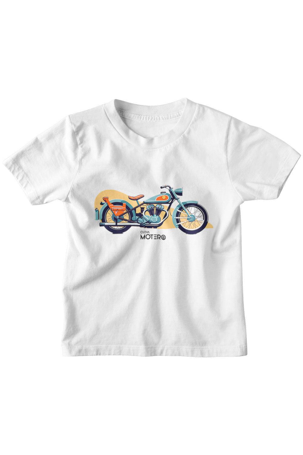 Playera poliéster blanca para niños diseño 1