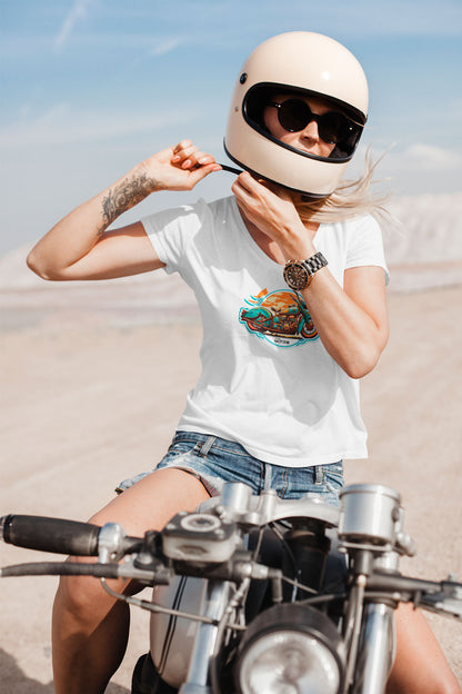 Playera poliéster blanca para mujer diseño 10