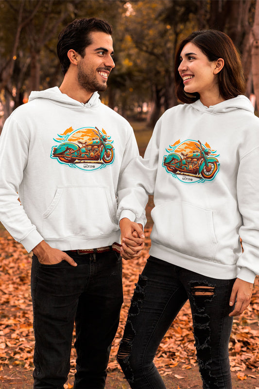 Sudadera unisex blanca diseño 10