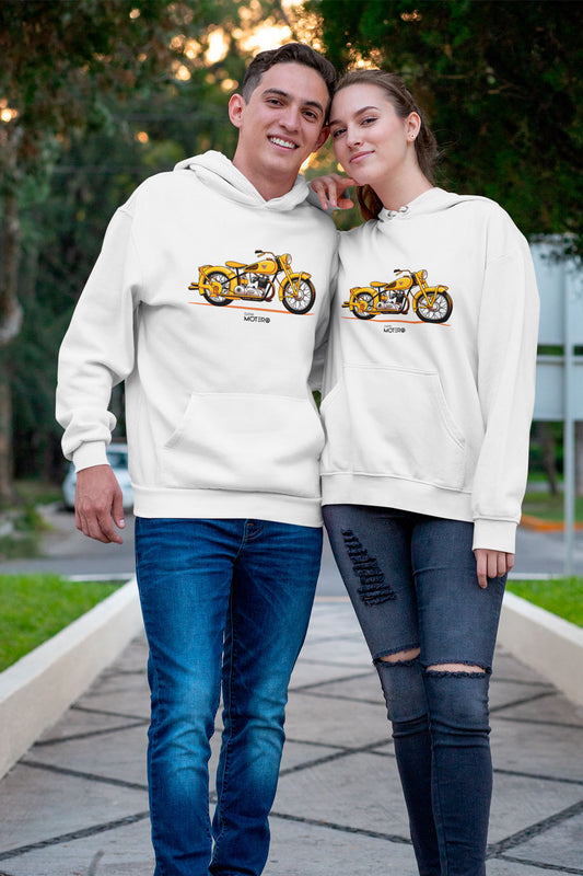 Sudadera unisex blanca diseño 11