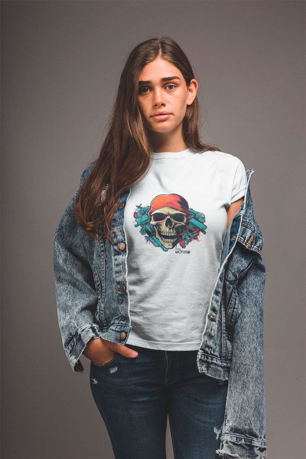 Playera poliéster blanca para mujer diseño 118