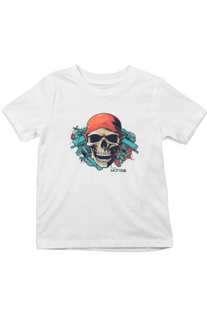 Playera poliéster blanca para niños diseño 118