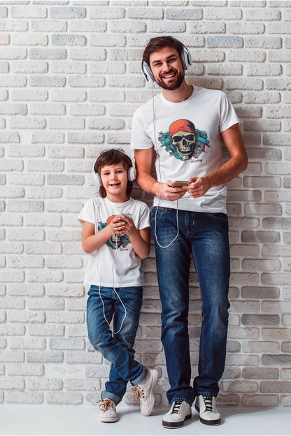 Playera poliéster blanca para niños diseño 118