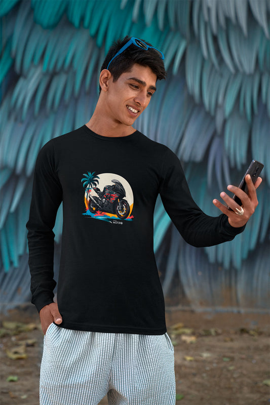 Playera hombre manga larga de algodón Diseño 119