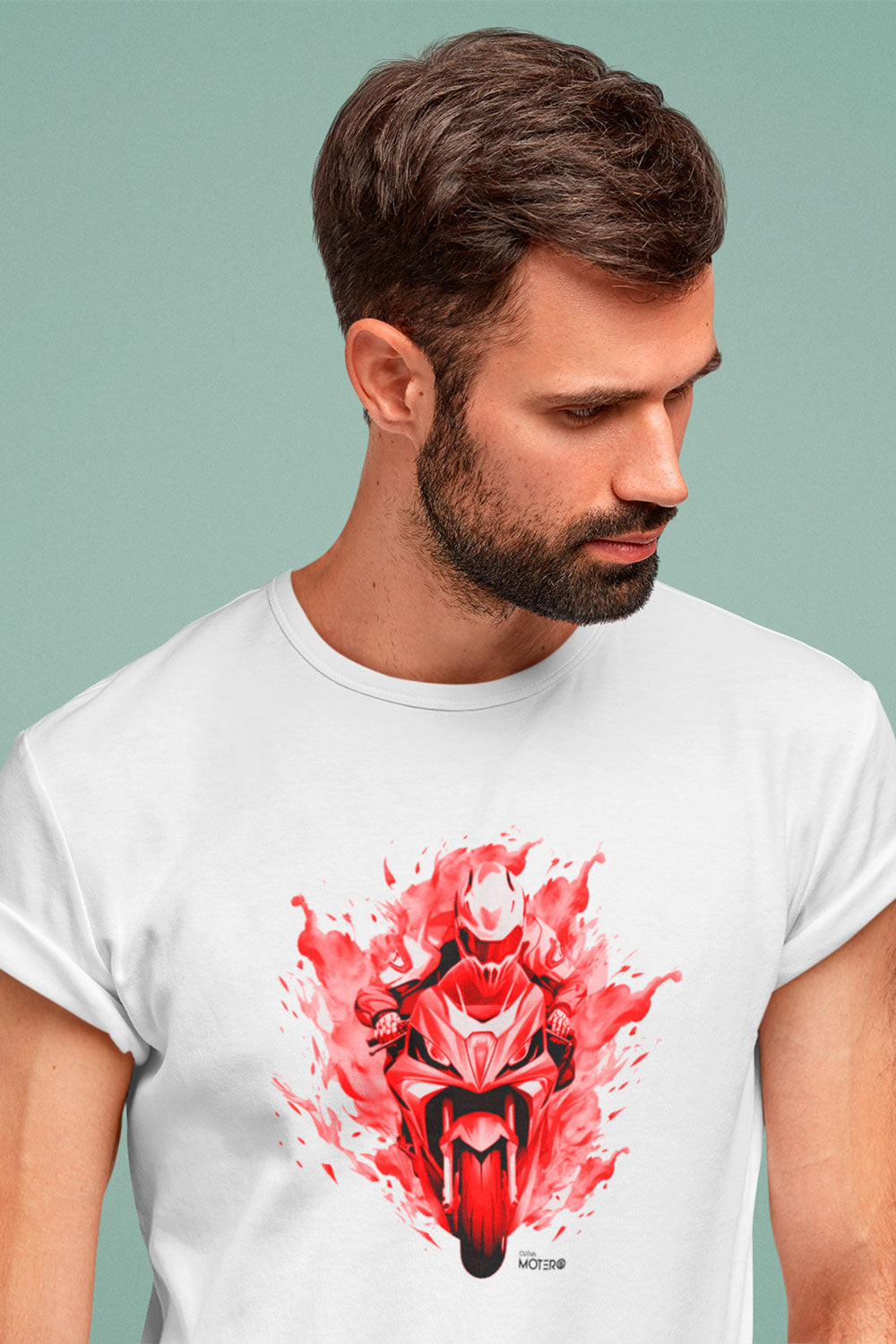 Playera de poliéster blanca para hombre Diseño 120