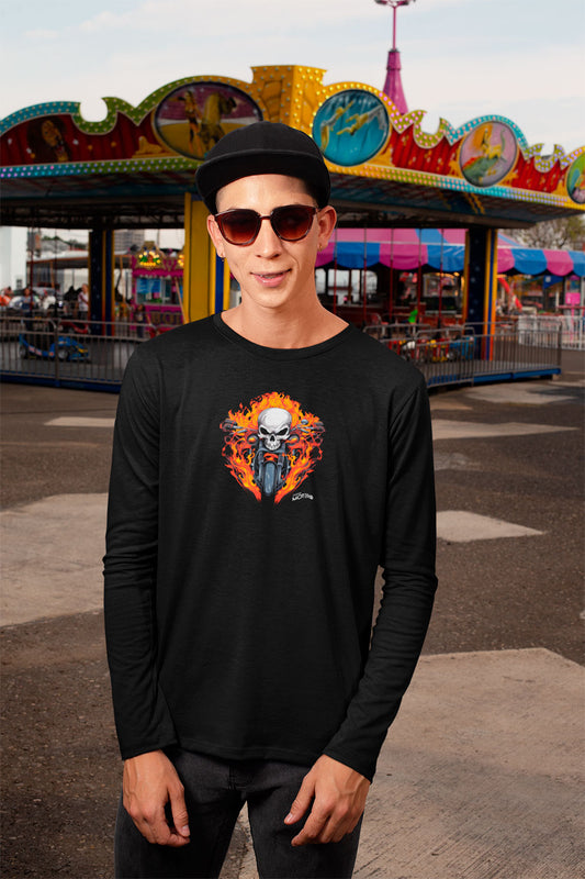 Playera hombre manga larga de algodón Diseño 122