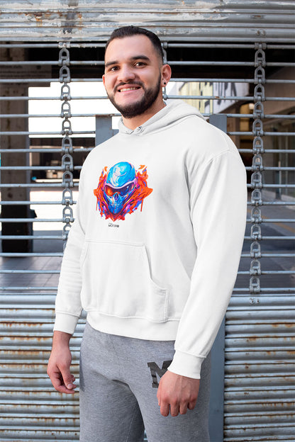 Sudadera unisex blanca diseño 123