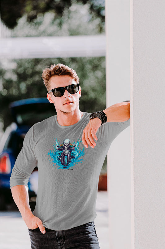Playera hombre manga larga de algodón Diseño 124