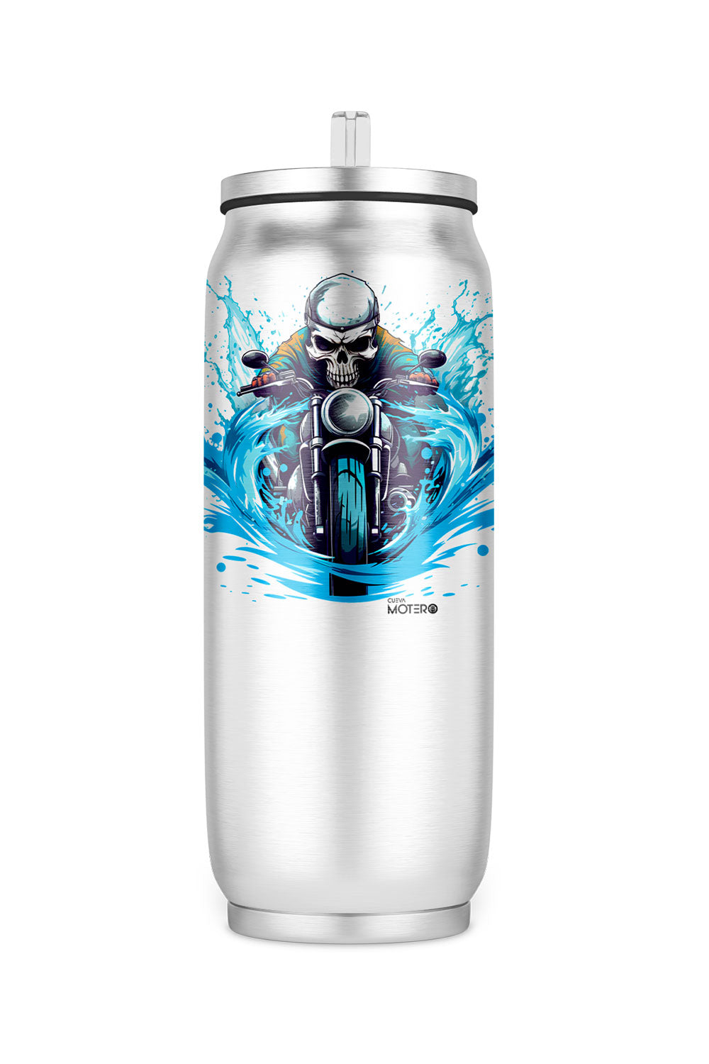 Termo de acero tipo lata de 450 ml con Diseño 124