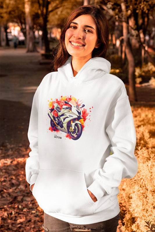 Sudadera unisex blanca diseño 125