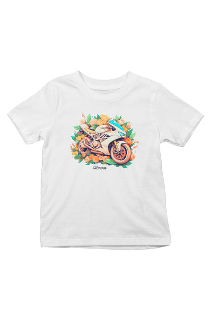 Playera poliéster blanca para niños diseño 127