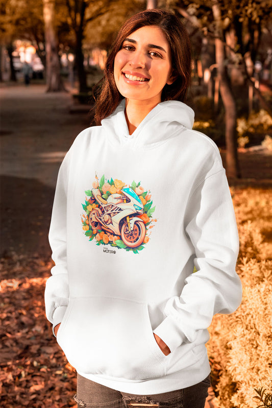 Sudadera unisex blanca diseño 127