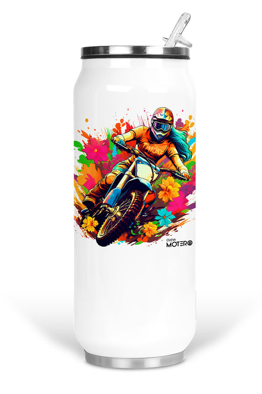 Termo de acero tipo lata de 450 ml con Diseño 128