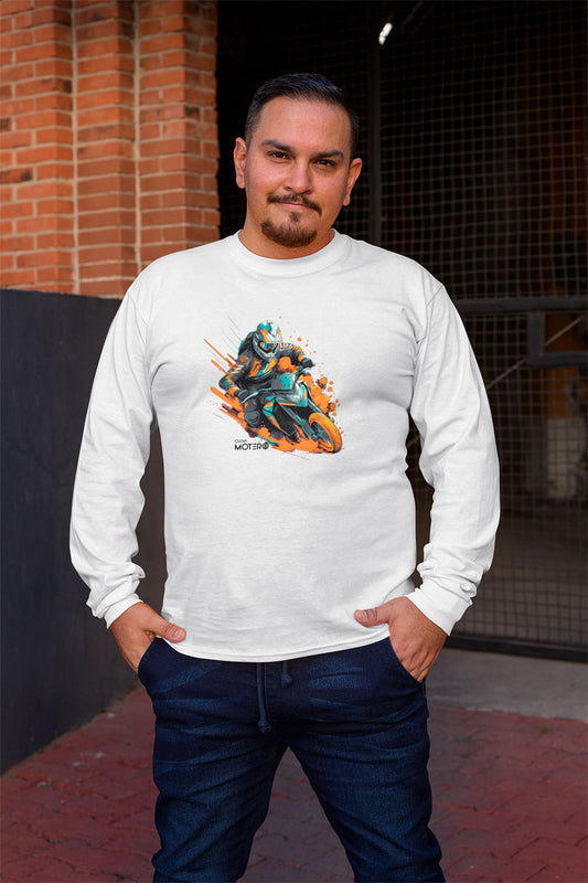 Playera hombre manga larga de algodón Diseño 13