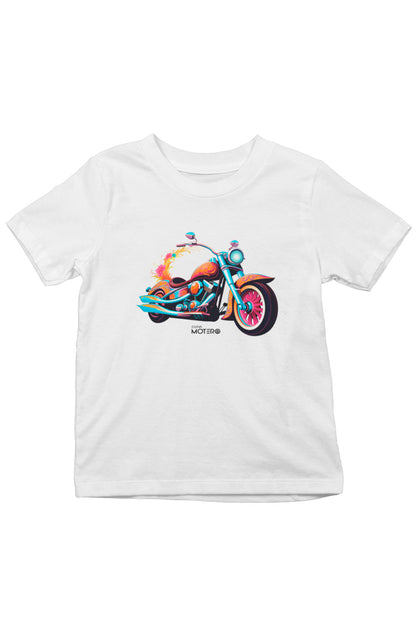 Playera poliéster blanca para niños diseño 131