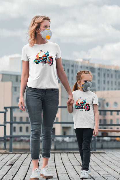 Playera poliéster blanca para niños diseño 131