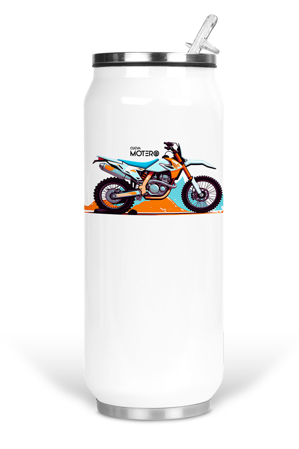 Termo de acero tipo lata de 450 ml con Diseño 134