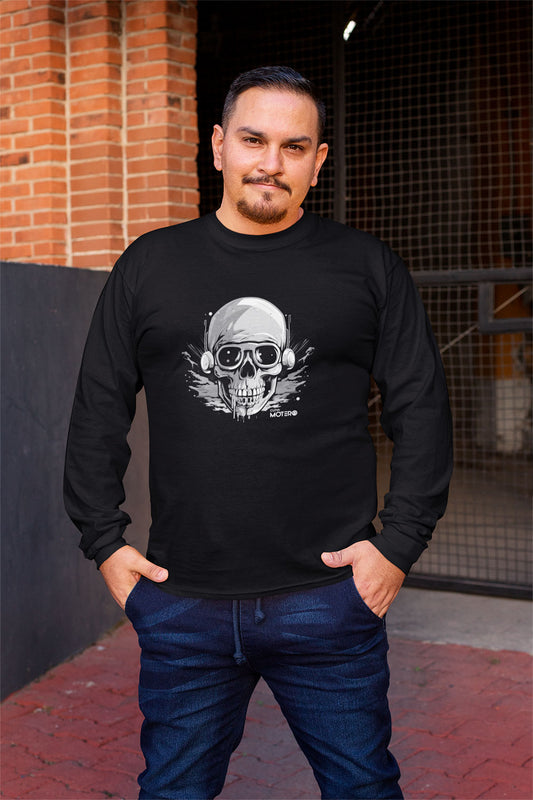 Playera hombre manga larga de algodón Diseño 135