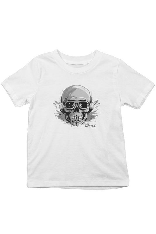 Playera poliéster blanca para niños diseño 135