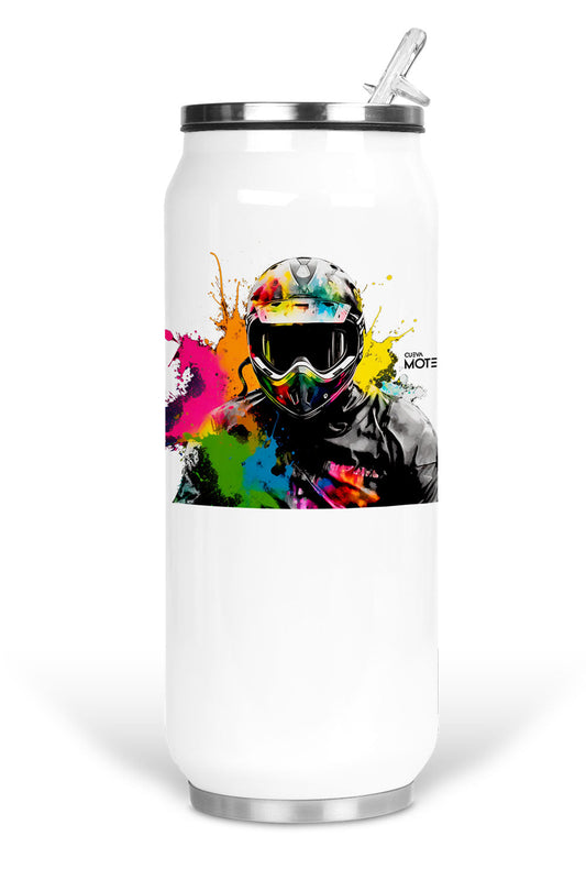 Termo de acero tipo lata de 450 ml con Diseño 136