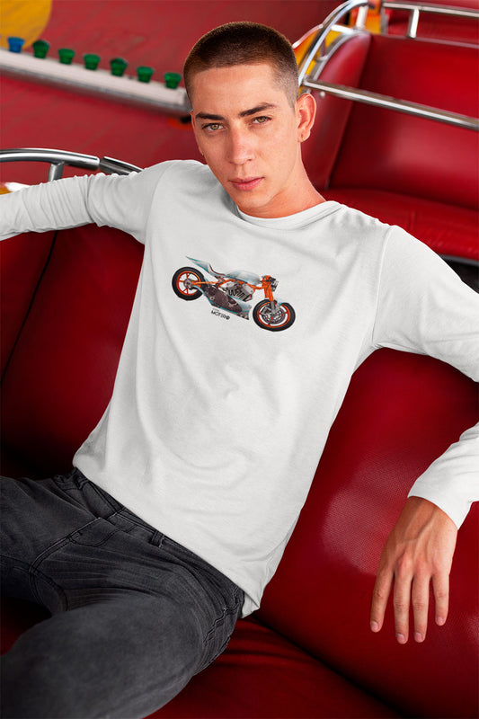 Playera hombre manga larga de algodón Diseño 138