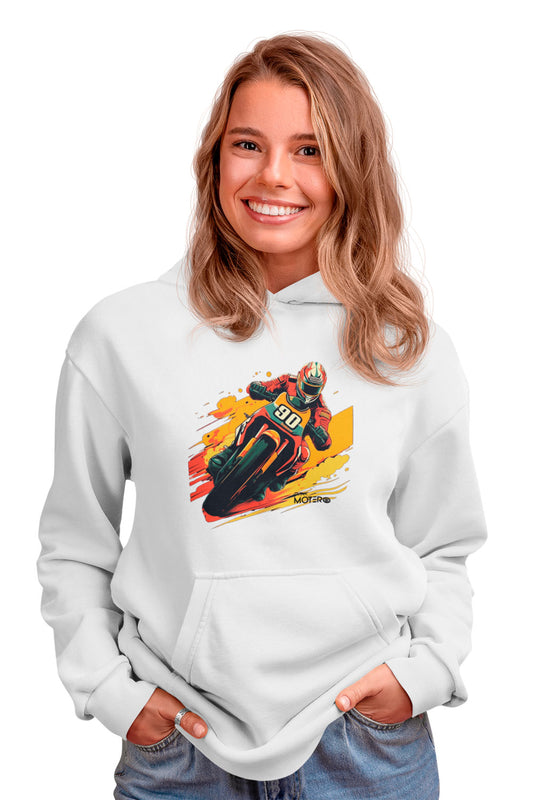 Sudadera unisex blanca diseño 14