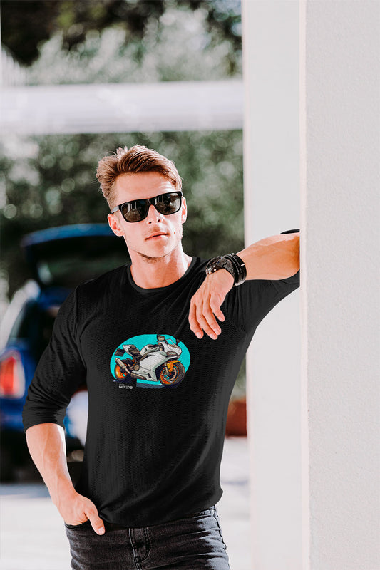 Playera hombre manga larga de algodón Diseño 141